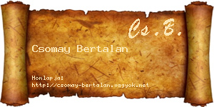 Csomay Bertalan névjegykártya