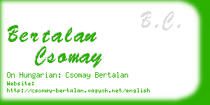 bertalan csomay business card